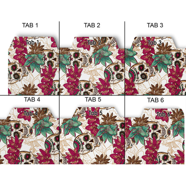 Sugar Skulls & Flowers Page Dividers - Set of 6 - Approval