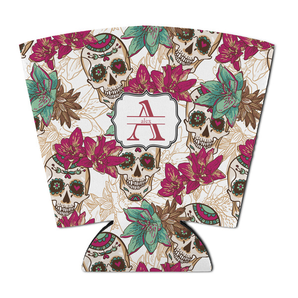Custom Sugar Skulls & Flowers Party Cup Sleeve - with Bottom (Personalized)