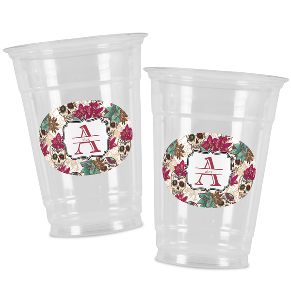 Sugar Skulls & Flowers Party Cups - 16oz - Alt View