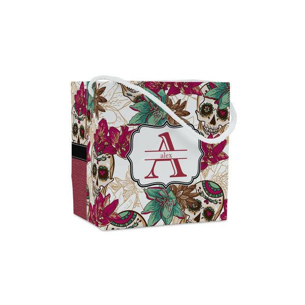 Custom Sugar Skulls & Flowers Party Favor Gift Bags (Personalized)