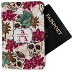 Sugar Skulls & Flowers Passport Holder - Fabric (Personalized)