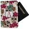 Sugar Skulls & Flowers Passport Holder - Fabric (Personalized)