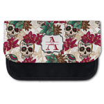 Sugar Skulls & Flowers Canvas Pencil Case w/ Name and Initial
