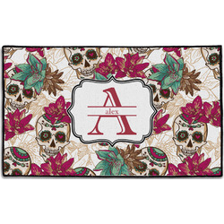 Sugar Skulls & Flowers Door Mat - 60"x36" (Personalized)
