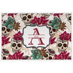 Sugar Skulls & Flowers Laminated Placemat w/ Name and Initial