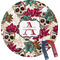 Sugar Skulls & Flowers Round Fridge Magnet (Personalized)