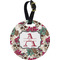 Sugar Skulls & Flowers Plastic Luggage Tag - Round (Personalized)