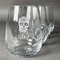 Sugar Skulls & Flowers Stemless Wine Glasses (Set of 4) (Personalized)