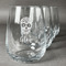Sugar Skulls & Flowers Stemless Wine Glasses (Set of 4) (Personalized)