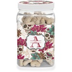 Sugar Skulls & Flowers Dog Treat Jar (Personalized)