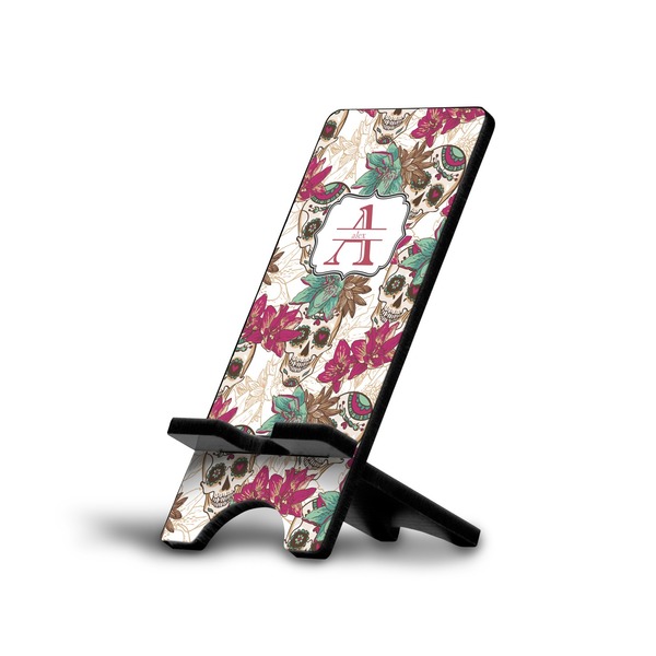 Custom Sugar Skulls & Flowers Cell Phone Stand (Personalized)