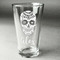 Sugar Skulls & Flowers Pint Glass - Engraved (Single) (Personalized)