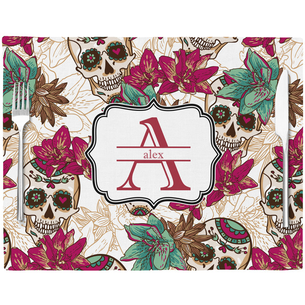 Sugar Skulls & Flowers Placemat with Props