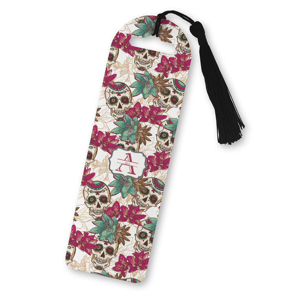 Custom Sugar Skulls & Flowers Plastic Bookmark (Personalized)