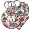 Sugar Skulls & Flowers Plastic Keychain (Personalized)