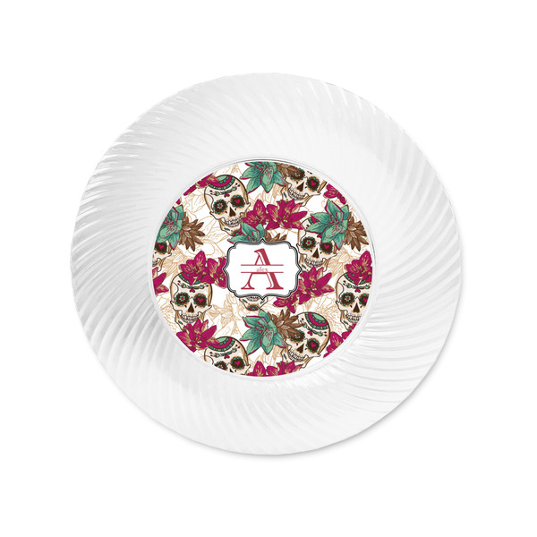 Sugar Skulls & Flowers Plastic Party Appetizer & Dessert Plates - Approval