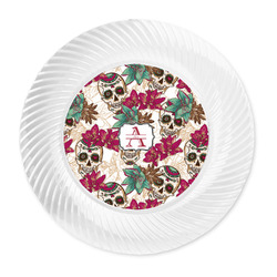 Sugar Skulls & Flowers Plastic Party Dinner Plates - 10" (Personalized)