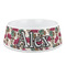 Sugar Skulls & Flowers Plastic Dog Bowl - Medium (Personalized)