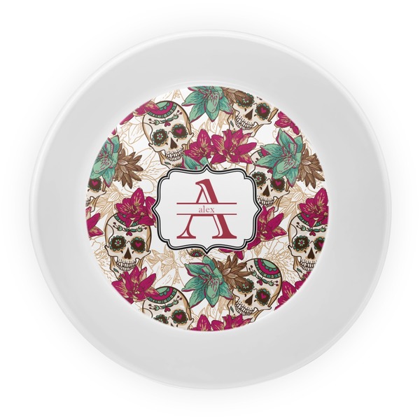 Sugar Skulls & Flowers Melamine Bowl - Center