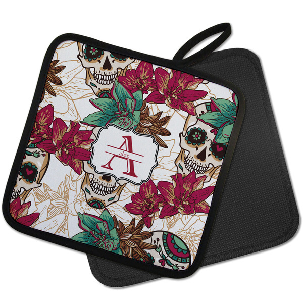 Sugar Skulls & Flowers Pot Holders - PARENT MAIN