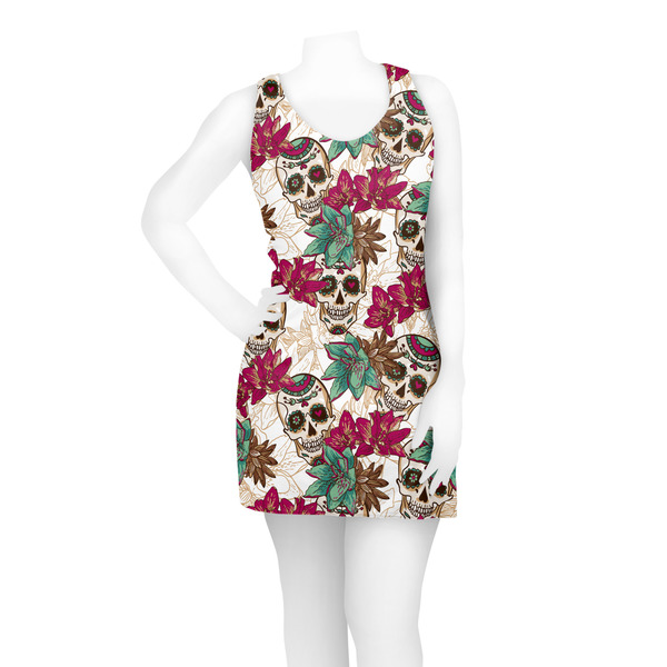 Sugar Skulls & Flowers Racerback Dress - On Model - Front