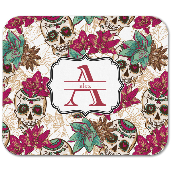 Sugar Skulls & Flowers Rectangular Mouse Pad - APPROVAL