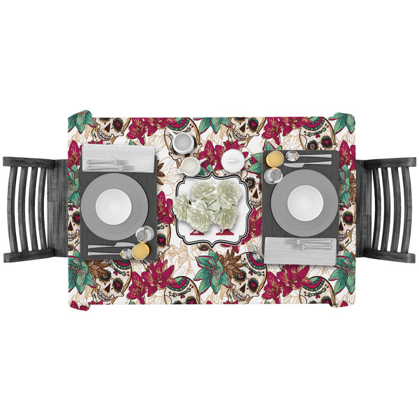 Sugar Skulls & Flowers Rectangular Tablecloths - LIFESTYLE