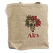 Sugar Skulls & Flowers Reusable Cotton Grocery Bag - Front View