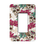 Sugar Skulls & Flowers Rocker Style Light Switch Cover - Single Switch