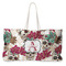 Sugar Skulls & Flowers Large Tote Bag with Rope Handles (Personalized)