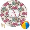 Sugar Skulls & Flowers Round Beach Towel (Personalized)