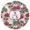 Sugar Skulls & Flowers Round Rubber Backed Coaster (Personalized)