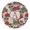 Sugar Skulls & Flowers Round Linen Placemats - FRONT (Double Sided)