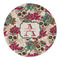 Sugar Skulls & Flowers Round Linen Placemats - FRONT (Single Sided)