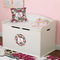 Sugar Skulls & Flowers Round Wall Decal on Toy Chest