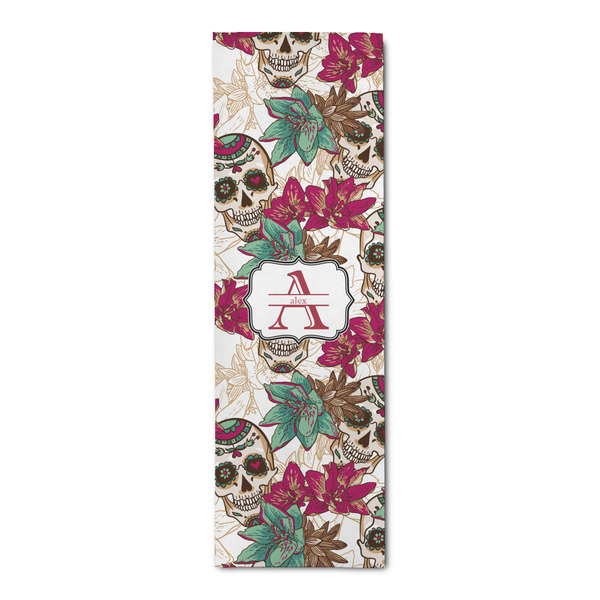 Custom Sugar Skulls & Flowers Runner Rug - 2.5'x8' w/ Name and Initial