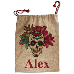 Sugar Skulls & Flowers Santa Sack - Front (Personalized)