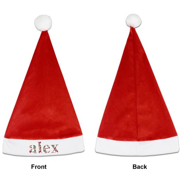 Sugar Skulls & Flowers Santa Hats - Front and Back (Single Print) APPROVAL