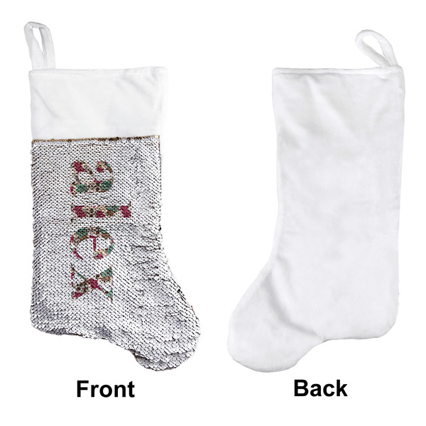 Sugar Skulls & Flowers Sequin Stocking - Approval