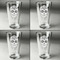 Sugar Skulls & Flowers Set of Four Engraved Beer Glasses - Individual View