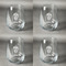 Sugar Skulls & Flowers Set of Four Personalized Stemless Wineglasses (Approval)