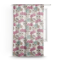 Sugar Skulls & Flowers Sheer Curtain