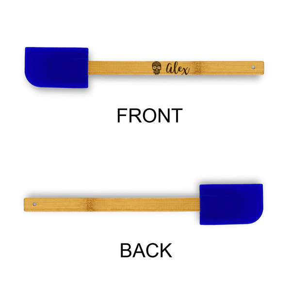 Sugar Skulls & Flowers Silicone Spatula - Blue - APPROVAL