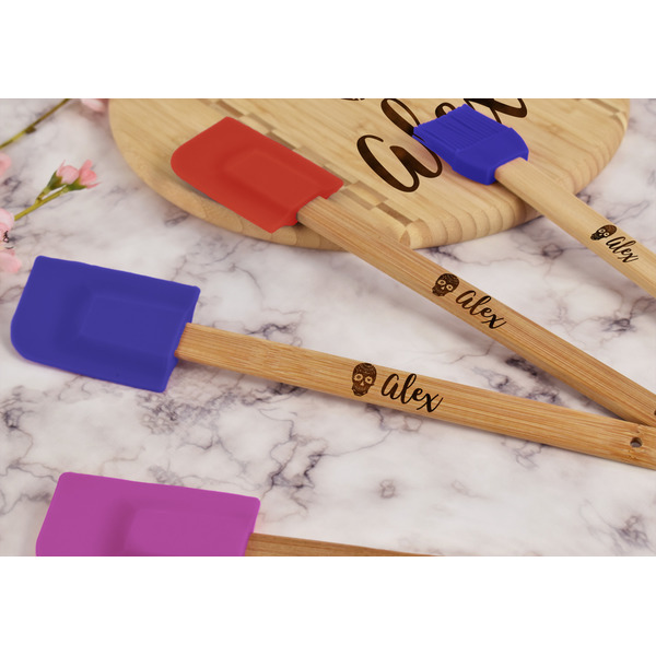 Sugar Skulls & Flowers Silicone Spatula - Blue - Lifestyle