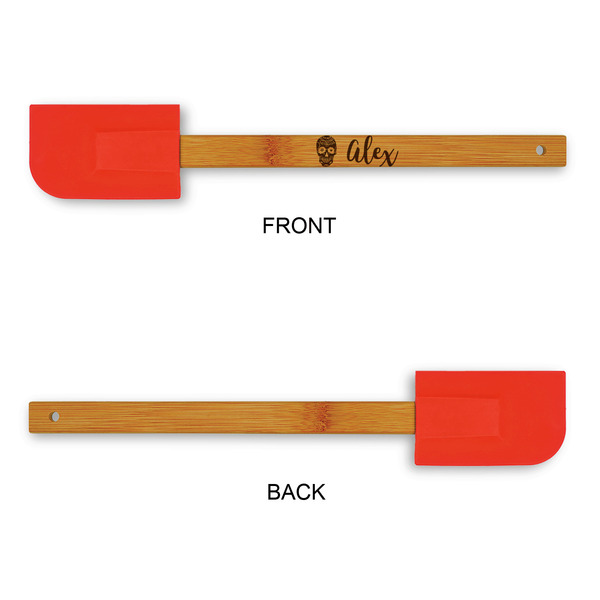Sugar Skulls & Flowers Silicone Spatula - Red - APPROVAL