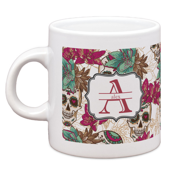 Sugar Skulls & Flowers Single Shot Espresso Cup - Single Front