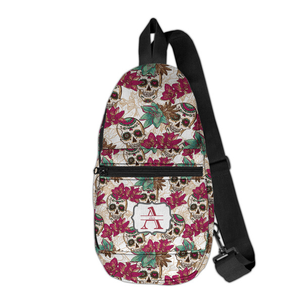 Custom Sugar Skulls & Flowers Sling Bag (Personalized)