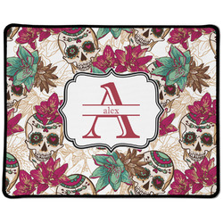 Sugar Skulls & Flowers Large Gaming Mouse Pad - 12.5" x 10" (Personalized)