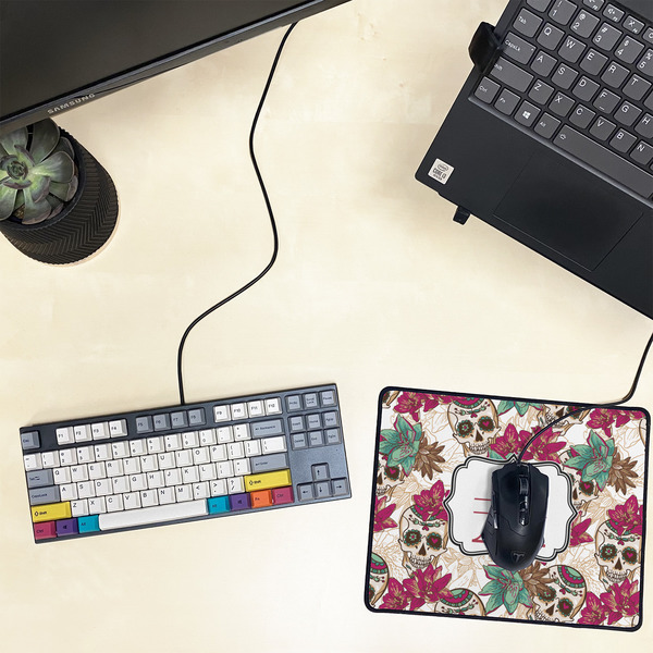 Sugar Skulls & Flowers Small Gaming Mats - LIFESTYLE