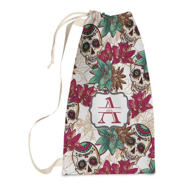 Custom Sugar Skulls & Flowers Laundry Bags - Small (Personalized)
